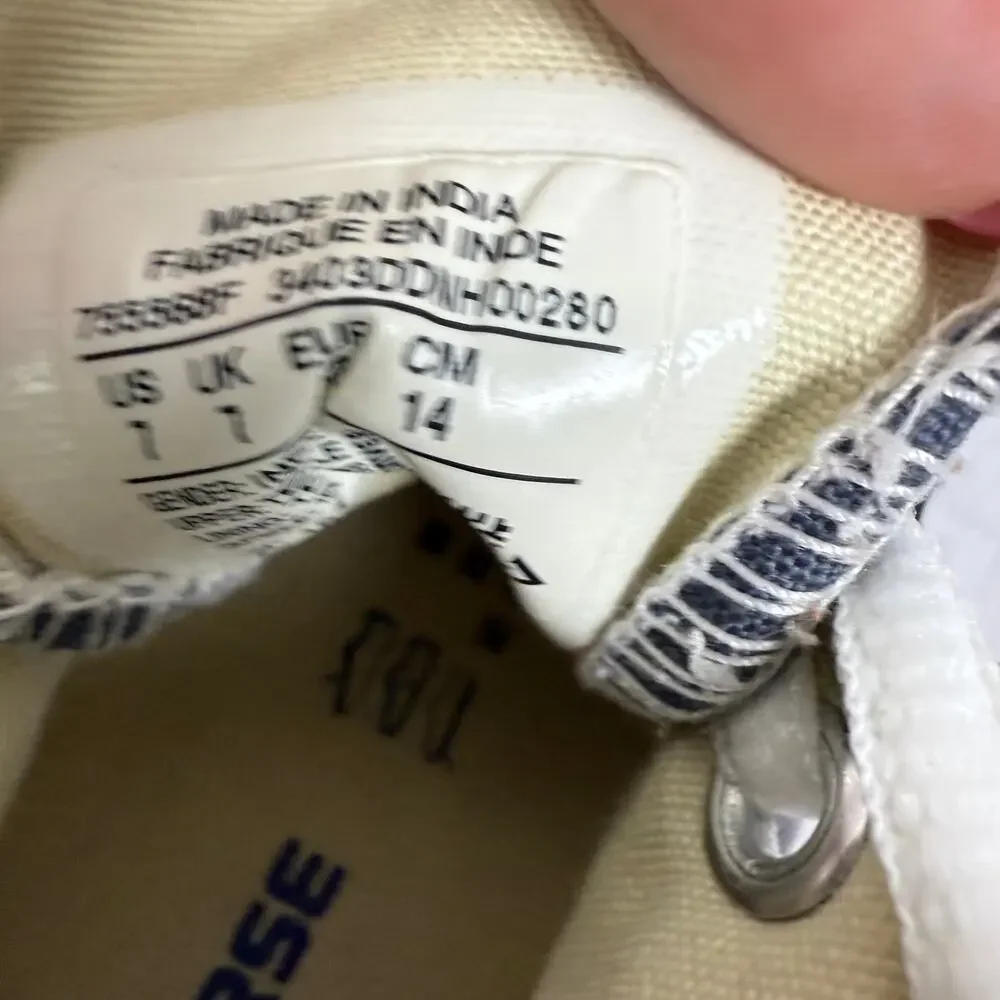 Converse All Star Chuck Taylor High Top Toddler Shoes Gray White Size 7C‎